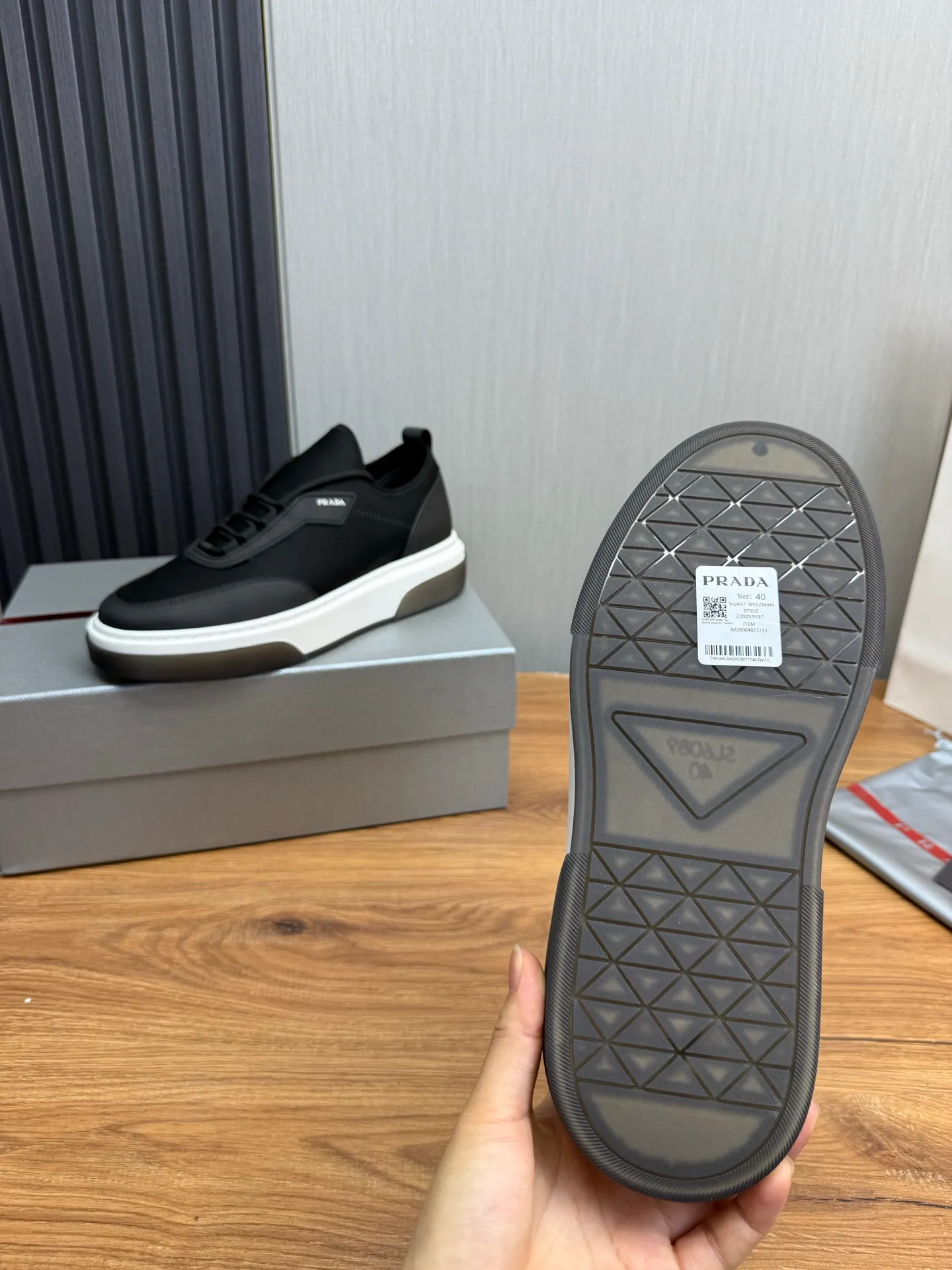 Men's shoes 💰580💰 [PRADA] Men's shoes are popular in the counter, official website is synchronized, 1 high-quality shipment ✔️Original cowhide splicing + cowhide lining, 1🆚1 replica, original sole, 38-45 (45 customized, non-refundable)